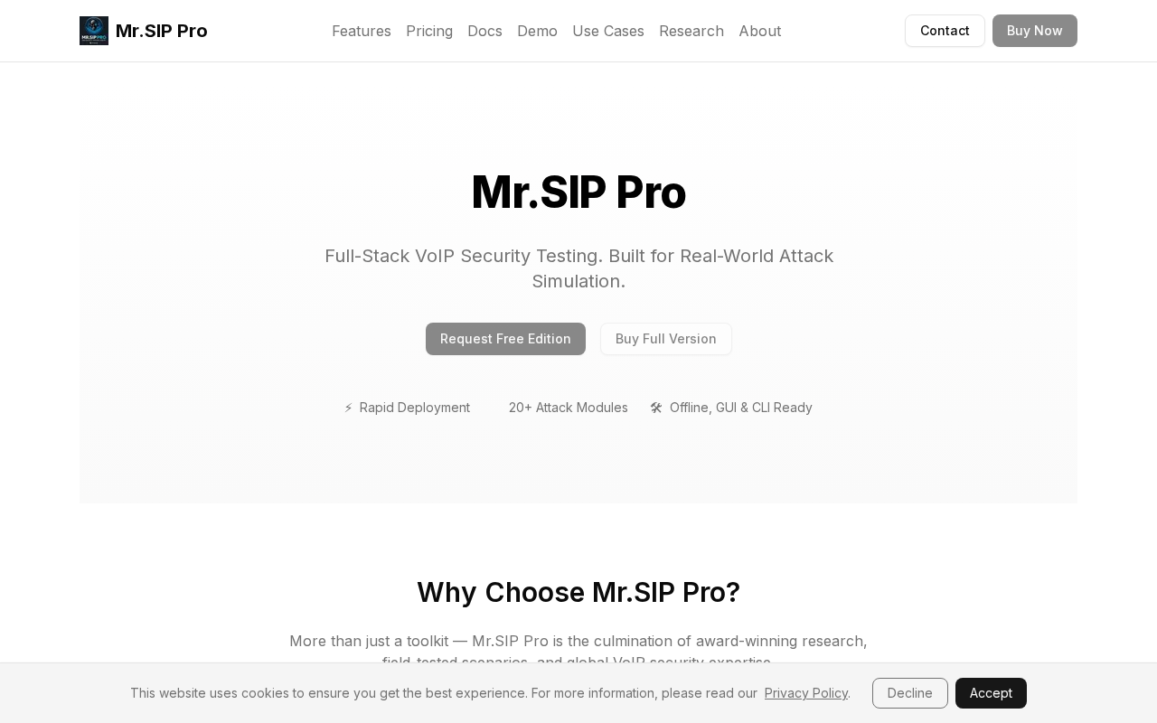Mr.SIP sızma testi aracı
