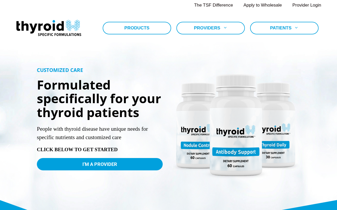 Thyroid Specific Formulations web sitesi